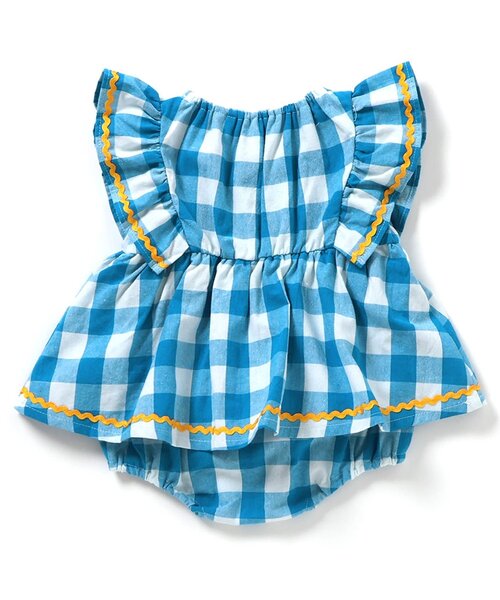 BREEZE（ブリーズ）の「Bpop うねうねシャツワンピボディオール（ロンパース・キッズ・ストライプ/チェック・80/70）」の9枚目の写真