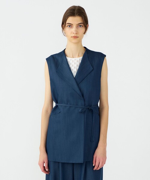 BALLSEY（ボールジィ）の「ラスターデニム ミドルジレ（ベスト・レディース・ブラック/ネイビー・36）」の13枚目の写真