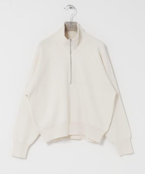 URBAN RESEARCH（アーバンリサーチ）の「ハーフジップスウェットニット（スウェット・レディース・イエロー/ネイビー/オフホワイト・FREE）」の11枚目の写真