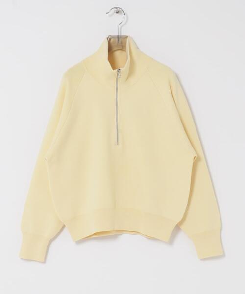 URBAN RESEARCH（アーバンリサーチ）の「ハーフジップスウェットニット（スウェット・レディース・イエロー/ネイビー/オフホワイト・FREE）」の20枚目の写真
