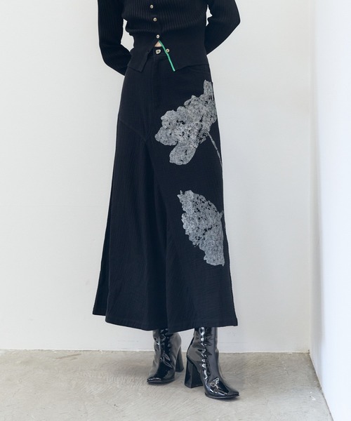 Muel Chic(ミュエルシック)の「Fiora soft skirt / フィオラソフトスカート(スカート・レディース・ブラウン/ブラック/ベージュ・FREE)」の2枚目の写真