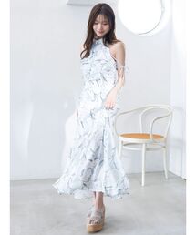 MERCURYDUO（マーキュリーデュオ）の「花柄アメスリラッフルワンピース（ワンピース）」