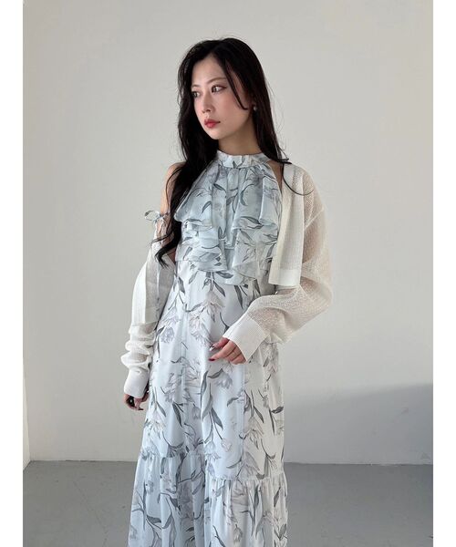 MERCURYDUO(マーキュリーデュオ)の「花柄アメスリラッフルワンピース(ワンピース・レディース・ピンク/ライトブルー/アイボリー・MEDIUM/SMALL)」の15枚目の写真