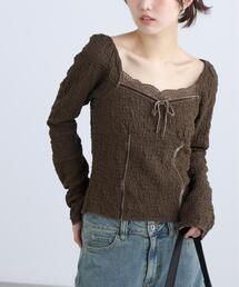 FREE'S MART | ◆レーストリムジャガード長袖カットソー(Tシャツ/カットソー)