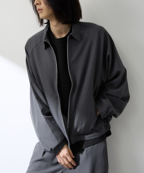 URBAN COLLECTION(アーバンコレクション)の「URBAN COLLECTION ポリトロ オーバーZIPブルゾン(ブルゾン・メンズ・ブラック/チャコールグレー/ライトグレー・XL/L/M/S)」の3枚目の写真