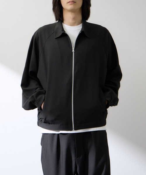 URBAN COLLECTION(アーバンコレクション)の「URBAN COLLECTION ポリトロ オーバーZIPブルゾン(ブルゾン・メンズ・ブラック/チャコールグレー/ライトグレー・XL/L/M/S)」の2枚目の写真