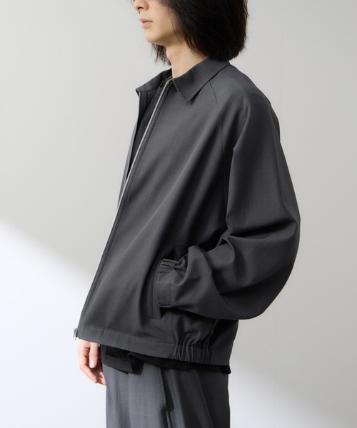 URBAN COLLECTION(アーバンコレクション)の「URBAN COLLECTION ポリトロ オーバーZIPブルゾン(ブルゾン・メンズ・ブラック/チャコールグレー/ライトグレー・XL/L/M/S)」の9枚目の写真