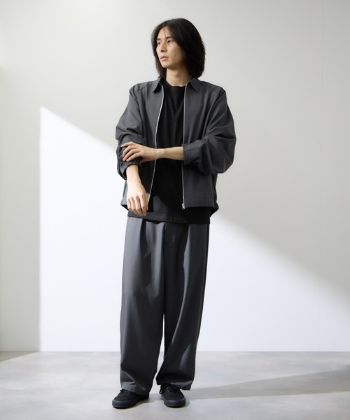 URBAN COLLECTION(アーバンコレクション)の「URBAN COLLECTION ポリトロ オーバーZIPブルゾン(ブルゾン・メンズ・ブラック/チャコールグレー/ライトグレー・XL/L/M/S)」の11枚目の写真