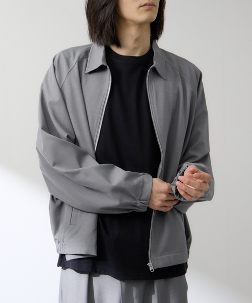 URBAN COLLECTION(アーバンコレクション)の「URBAN COLLECTION ポリトロ オーバーZIPブルゾン(ブルゾン・メンズ・ブラック/チャコールグレー/ライトグレー・XL/L/M/S)」の13枚目の写真