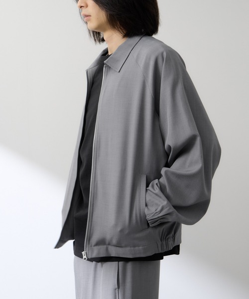 URBAN COLLECTION(アーバンコレクション)の「URBAN COLLECTION ポリトロ オーバーZIPブルゾン(ブルゾン・メンズ・ブラック/チャコールグレー/ライトグレー・XL/L/M/S)」の14枚目の写真