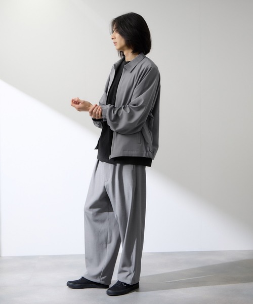 URBAN COLLECTION(アーバンコレクション)の「URBAN COLLECTION ポリトロ オーバーZIPブルゾン(ブルゾン・メンズ・ブラック/チャコールグレー/ライトグレー・XL/L/M/S)」の16枚目の写真