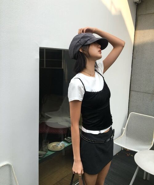 UUUUP(ユープ)の「ローズレーススリーブレス - ブラック(Tシャツ/カットソー・レディース・その他・MEDIUM/SMALL)」の6枚目の写真