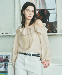 フリル ブラウス オフショルダー」に該当するファッション通販 - ZOZOTOWN
