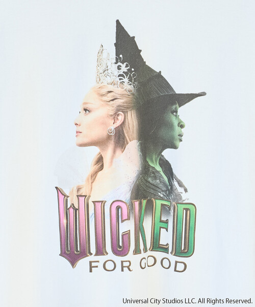 FREAK'S STORE（フリークスストア）の「『WICKED』2人の魔女 Tシャツ/ウィキッド（Tシャツ/カットソー・レディース・オフホワイト/チャコール・ﾌﾘ-）」の4枚目の写真