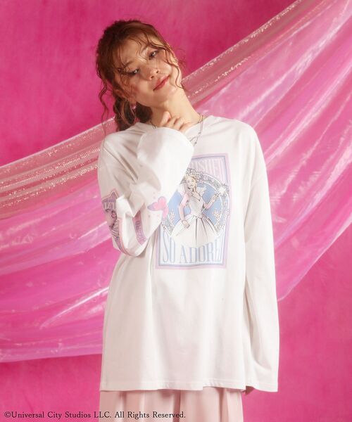 Green　Parks（グリーンパークス）の「WICKED アートグラフィックロンTEE（Tシャツ/カットソー・レディース・ブラック/ラベンダー/ライトグレー/オフホワイト・FREE）」の22枚目の写真