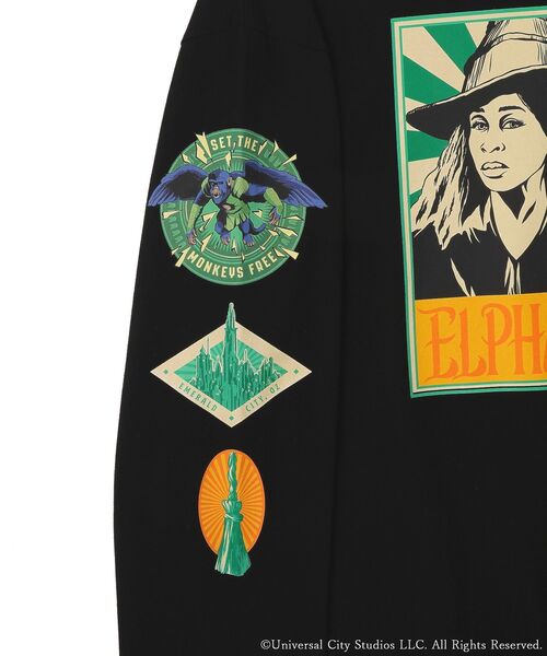 Green　Parks（グリーンパークス）の「WICKED アートグラフィックロンTEE（Tシャツ/カットソー・レディース・ブラック/ラベンダー/ライトグレー/オフホワイト・FREE）」の6枚目の写真