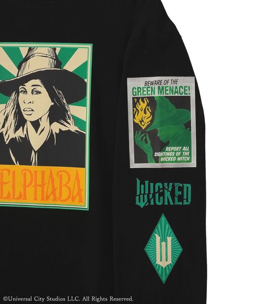 Green　Parks（グリーンパークス）の「WICKED アートグラフィックロンTEE（Tシャツ/カットソー・レディース・ブラック/ラベンダー/ライトグレー/オフホワイト・FREE）」の7枚目の写真
