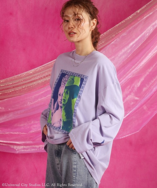 Green　Parks（グリーンパークス）の「WICKED アートグラフィックロンTEE（Tシャツ/カットソー・レディース・ブラック/ラベンダー/ライトグレー/オフホワイト・FREE）」の4枚目の写真