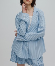 Ameri | PINSTRIPE JACKET DETAIL SHIRT(シャツ/ブラウス)