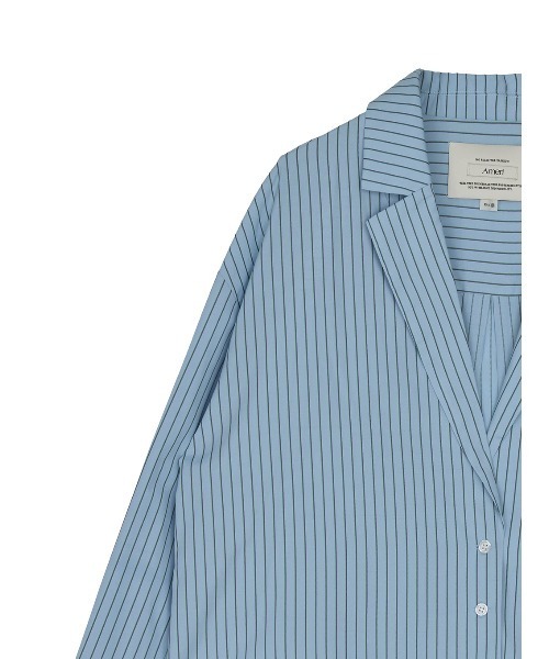 Ameri（アメリ）の「PINSTRIPE JACKET DETAIL SHIRT（シャツ/ブラウス・レディース・ピンク/ライトブルー・MEDIUM/SMALL）」の18枚目の写真
