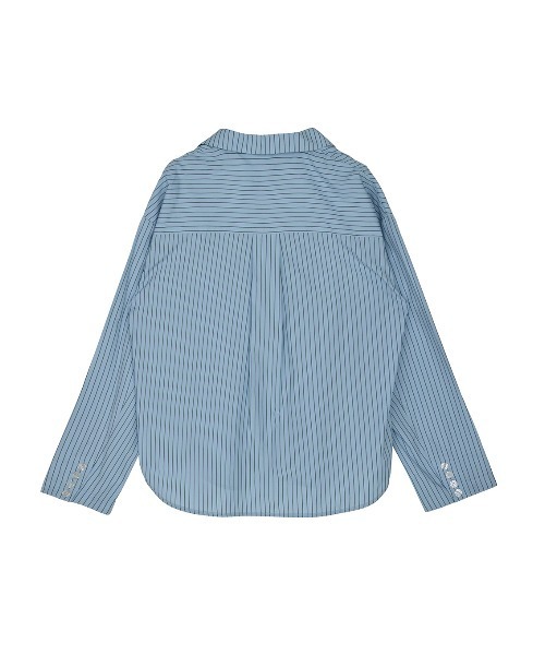Ameri（アメリ）の「PINSTRIPE JACKET DETAIL SHIRT（シャツ/ブラウス・レディース・ピンク/ライトブルー・MEDIUM/SMALL）」の21枚目の写真
