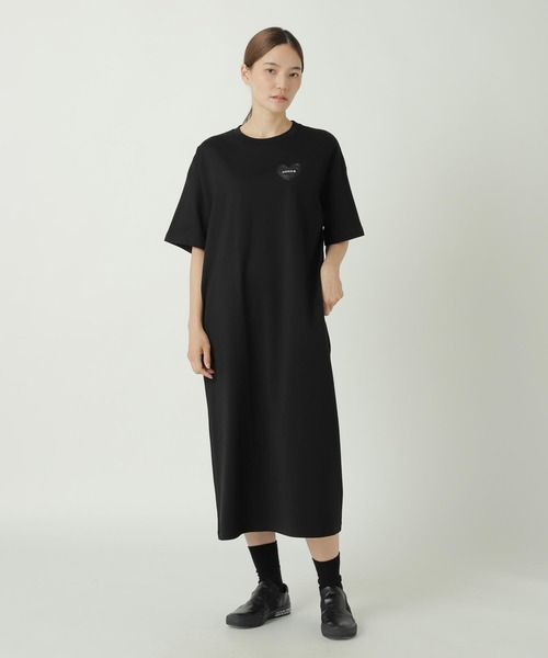 ZUCCa（ズッカ）の「HEART LOGO JERSEY（ワンピース・レディース・ダークグレー/ブラック/ライトブルー・M size）」の2枚目の写真
