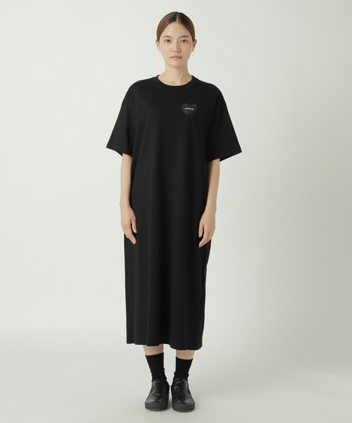 ZUCCa（ズッカ）の「HEART LOGO JERSEY（ワンピース・レディース・ダークグレー/ブラック/ライトブルー・M size）」の4枚目の写真