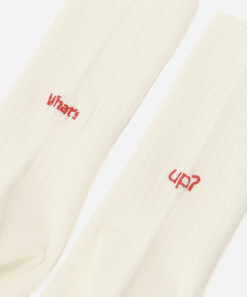 ROSTER SOX(ロスターソックス)の「【ROSTER SOX /ロスターソックス】 WWHATS UP SOCKS(ソックス/靴下・レディース・ブラック/ホワイト/ピンク・FREE)」の7枚目の写真