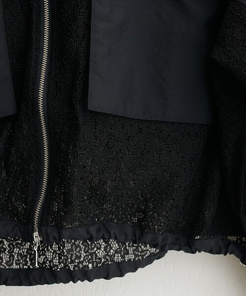 natural couture（ナチュラルクチュール）の「レースコンビブルゾン（ブルゾン・レディース・グレイッシュベージュ/オフホワイト/ブラック・FREE）」の13枚目の写真