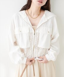 natural couture | レースコンビブルゾン(ブルゾン)