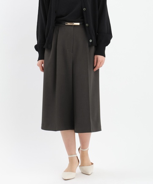 Andemiu（アンデミュウ）の「センタープレスミディパンツ647399（その他パンツ・レディース・チャコールグレー/アイボリー・SMALL/MEDIUM）」の9枚目の写真