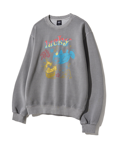 GAKKAI UNIONS(ガッカイユニオンズ)の「ラッキーピグメント スウェット ストーングレー(スウェット・レディース・その他・SMALL/MEDIUM/LARGE/X-LARGE)」の2枚目の写真