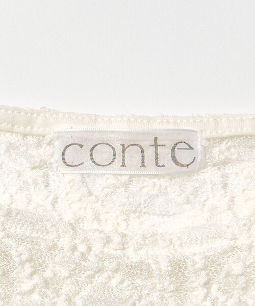 conte(コンテ)の「<conte>リンクルシャーリング レースTシャツ(Tシャツ/カットソー・レディース・ブラック/オフホワイト・FREE)」の11枚目の写真