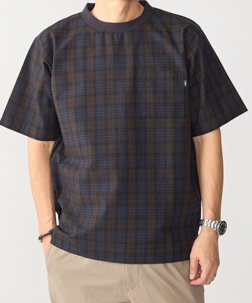 SHIPS（シップス）の「SHIPS:〈MADE IN JAPAN〉空羽 サッカー Tシャツ（Tシャツ/カットソー・メンズ・ブラック/ネイビー/ダークグレー/ライトグレー/コバルトブルー/ダークブルー/チャコールグレー・SMALL/X-LARGE/LARGE/MEDIUM）」の6枚目の写真