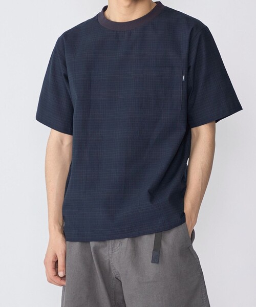 SHIPS（シップス）の「SHIPS:〈MADE IN JAPAN〉空羽 サッカー Tシャツ（Tシャツ/カットソー・メンズ・ブラック/ネイビー/ダークグレー/ライトグレー/コバルトブルー/ダークブルー/チャコールグレー・SMALL/X-LARGE/LARGE/MEDIUM）」の5枚目の写真
