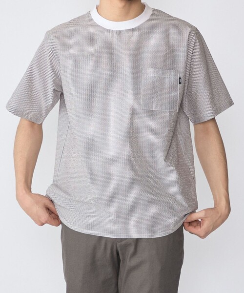 SHIPS（シップス）の「SHIPS:〈MADE IN JAPAN〉空羽 サッカー Tシャツ（Tシャツ/カットソー・メンズ・ブラック/ネイビー/ダークグレー/ライトグレー/コバルトブルー/ダークブルー/チャコールグレー・SMALL/X-LARGE/LARGE/MEDIUM）」の4枚目の写真