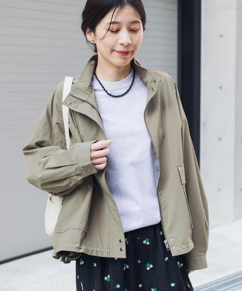 URBAN RESEARCH DOORS(アーバンリサーチドアーズ)の「撥水/防花粉スタンドブルゾン(ブルゾン・レディース・アイボリー/カーキ・FREE)」の15枚目の写真