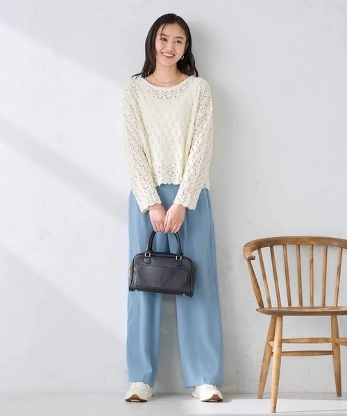 a.v.v（アーヴェヴェ）の「透かし編みニットプルオーバー（ニット/セーター・レディース・アイボリー・39）」の7枚目の写真