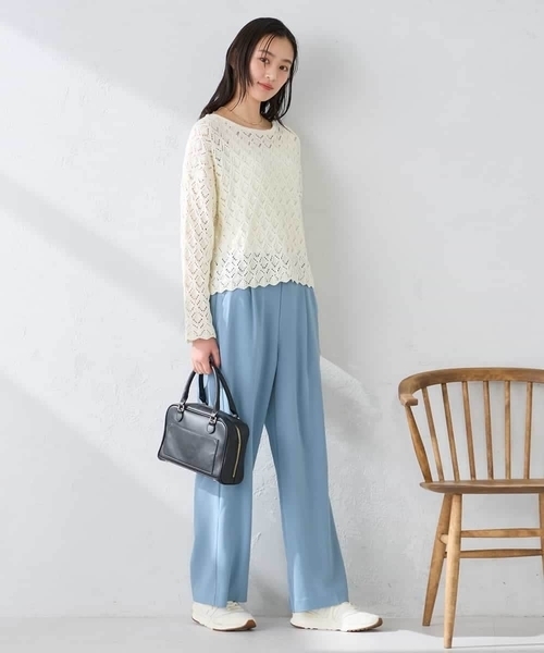 a.v.v（アーヴェヴェ）の「透かし編みニットプルオーバー（ニット/セーター・レディース・アイボリー・39）」の8枚目の写真