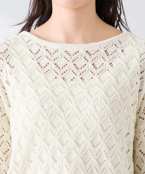 a.v.v（アーヴェヴェ）の「透かし編みニットプルオーバー（ニット/セーター・レディース・アイボリー・39）」の16枚目の写真
