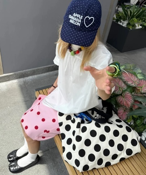 CELENA BEATS（セレナビーツ）の「ドッドキャンパス ビッグ トートバッグ 韓国ガーリー 水玉 バッグ（トートバッグ・レディース・ホワイト・FREE）」の10枚目の写真