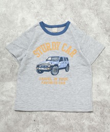 DILASH（ディラッシュ）の「【シワになりにくい】車グラフィック リンガーTシャツ（Tシャツ/カットソー）」