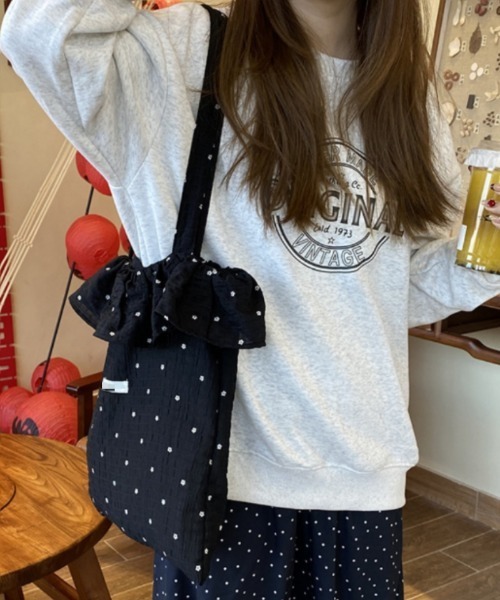 Ritzy（リッツィー）の「フラワープリント フリルデザイン　トートバッグ（トートバッグ・レディース・レッド/ホワイト/ブラック・FREE）」の7枚目の写真