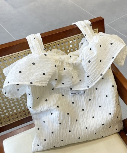 Ritzy（リッツィー）の「フラワープリント フリルデザイン　トートバッグ（トートバッグ・レディース・レッド/ホワイト/ブラック・FREE）」の21枚目の写真