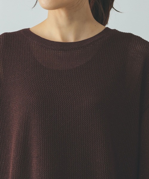 GLOBAL WORK（グローバルワーク）の「洗えるメッシュラメプルオーバー＊タンク/640379（ニット/セーター・レディース・オフホワイト/ダークブラウン/ダークグレー・LARGE/MEDIUM）」の10枚目の写真