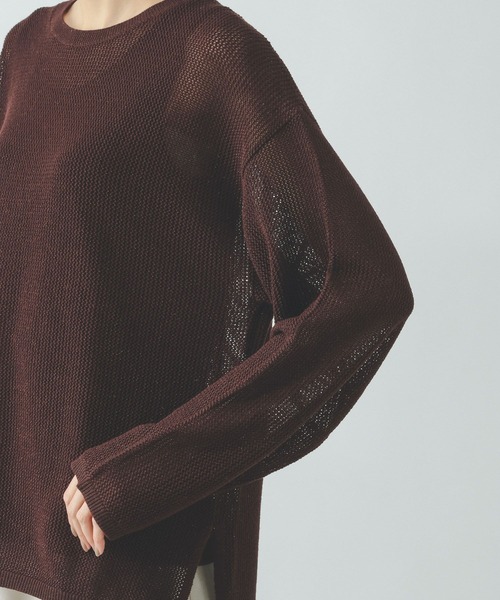 GLOBAL WORK（グローバルワーク）の「洗えるメッシュラメプルオーバー＊タンク/640379（ニット/セーター・レディース・オフホワイト/ダークブラウン/ダークグレー・LARGE/MEDIUM）」の11枚目の写真