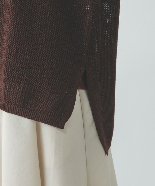GLOBAL WORK（グローバルワーク）の「洗えるメッシュラメプルオーバー＊タンク/640379（ニット/セーター・レディース・オフホワイト/ダークブラウン/ダークグレー・LARGE/MEDIUM）」の12枚目の写真