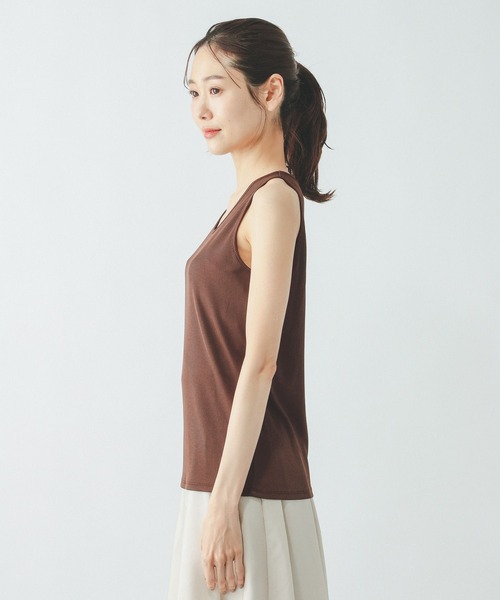 GLOBAL WORK（グローバルワーク）の「洗えるメッシュラメプルオーバー＊タンク/640379（ニット/セーター・レディース・オフホワイト/ダークブラウン/ダークグレー・LARGE/MEDIUM）」の16枚目の写真