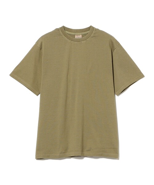 BRILLA per il gusto（ブリッラペルイルグースト）の「Yonetomi / ガーメントダイ ボーダー カットソー（Tシャツ/カットソー・メンズ・イエロー/オリーブ/グレー/ネイビー・1/3/2）」の11枚目の写真