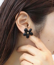 アクリルフラワーピアス